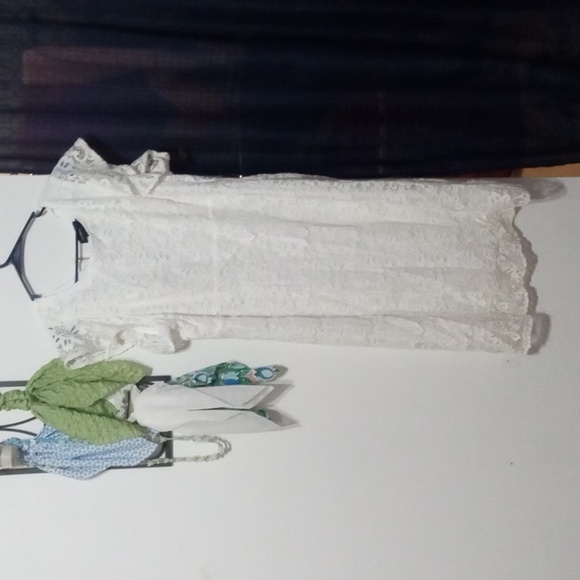 Size 16 White Floral Lace Liz Claiborne Dress - Picture 1 of 4